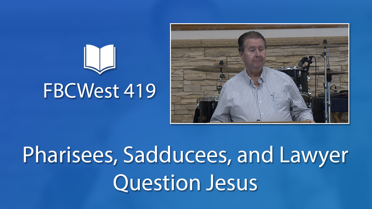 Pharisees, Sadducees, and Lawyer Question Jesus | Poster