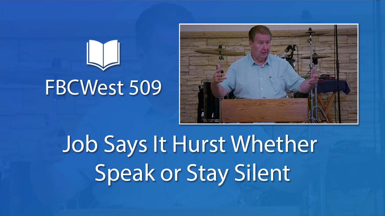 509 FBCWest | Job Says It Hurst Whether - Speak or Stay Silent photo poster